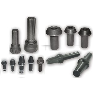 ned-i-hullet borekroner og smedede minedriftstilbehør